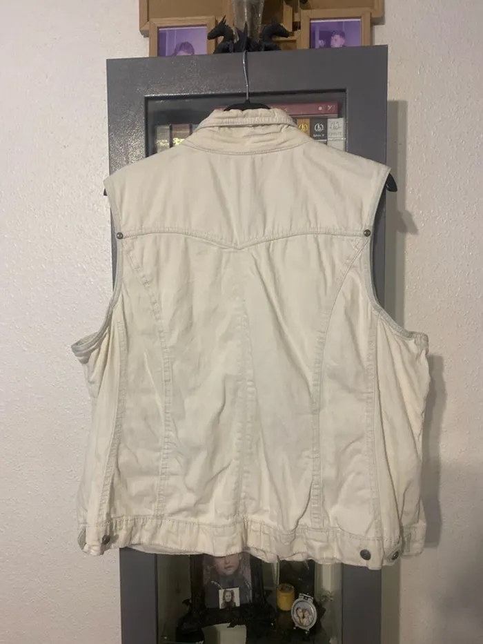 veste en jean sans manche blanc cassé 48 M&S mode - photo numéro 4