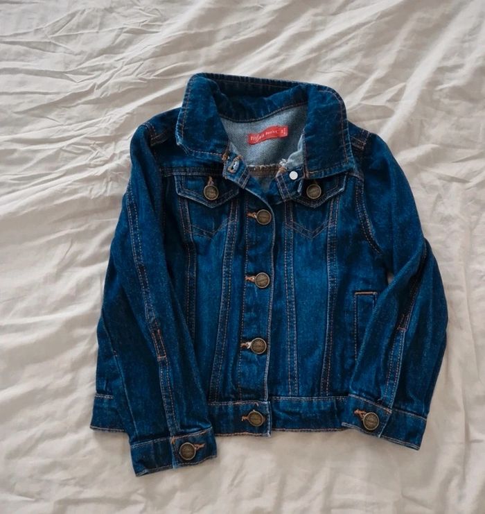 Veste jeans bleu marine garçon coton - photo numéro 3