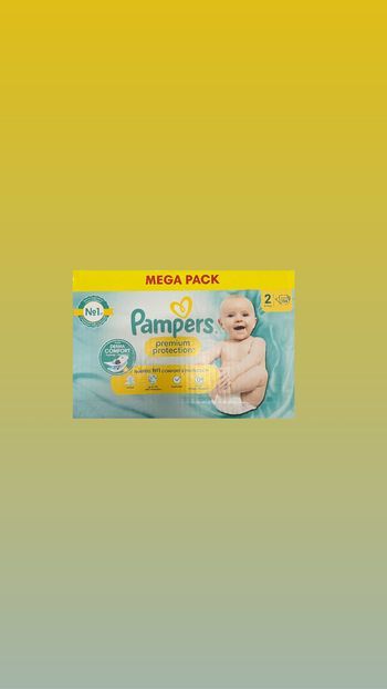 🍼 Pampers Premium Protection Taille 2 – Méga Pack 🧡