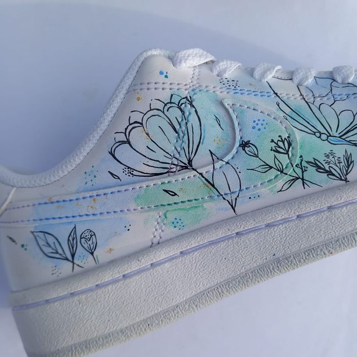 Nike court royal custom fleurs neuve taille 36 - photo numéro 4