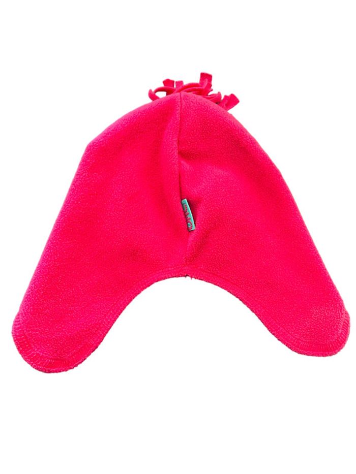 Bonnet rose en polaire avec pompon et cache-oreilles - Orchestra taille 1 (T1) - photo numéro 2