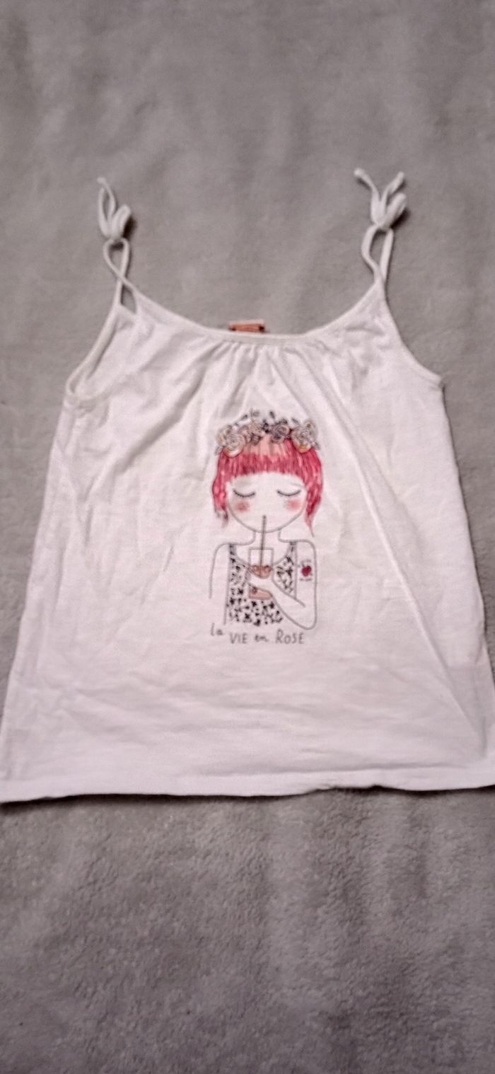 Débardeur blanc taille 12 ans