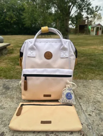 Sac à dos Cabaïa Barcelone S et ses deux pochettes + sachet de lavande