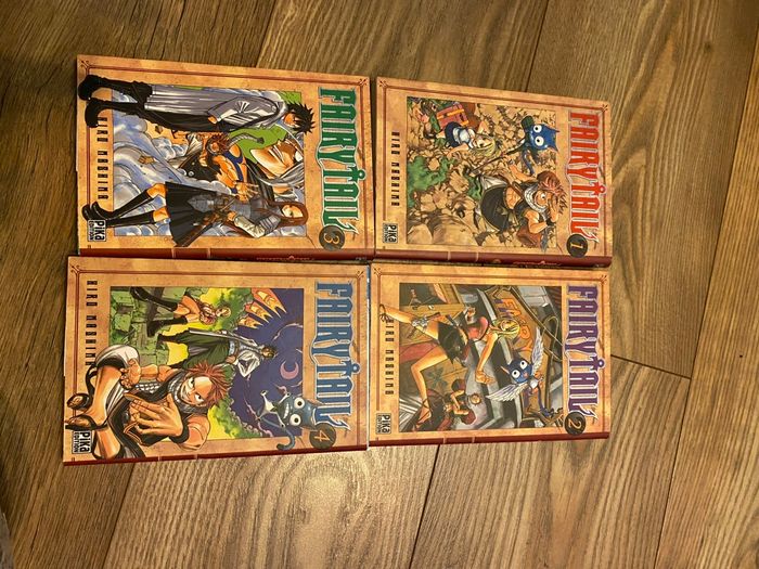Lot 4 tomes manga Fairy Tail, très bon état