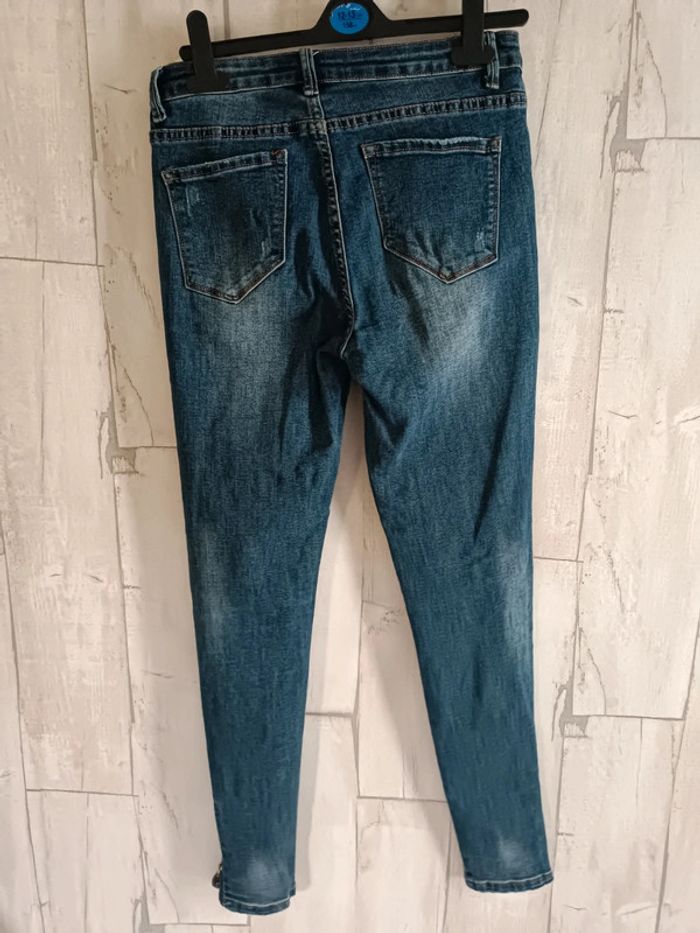 Jean skinny bleu - photo numéro 6