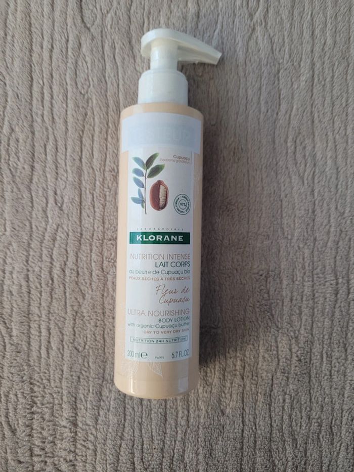 Lait pour le corps Klorane au beurre de Cupuacu Bio