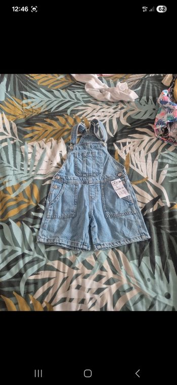 Salopette  short 5 ans mixte