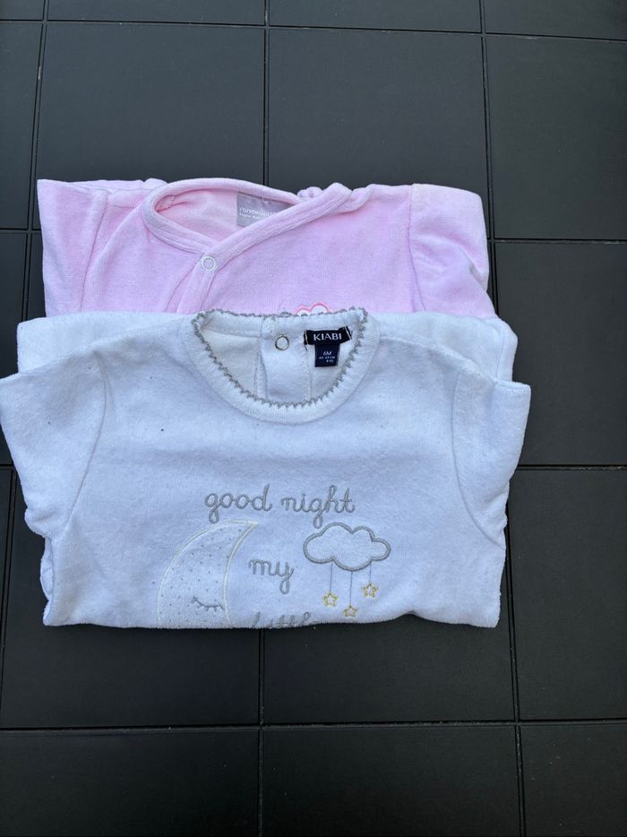 Lot de pyjama velour bébé fille 6 mois