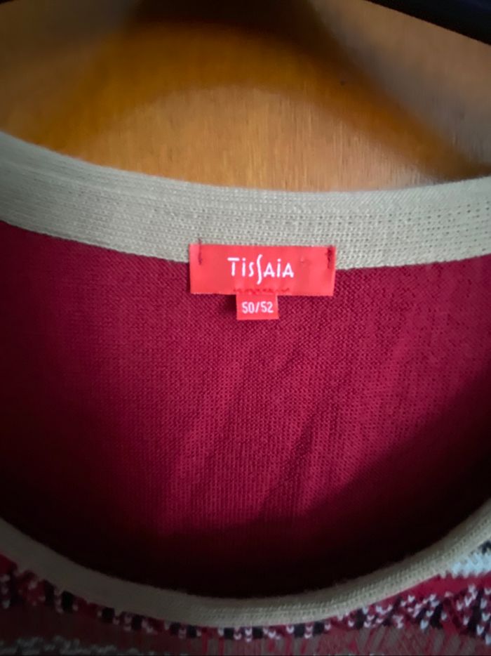 Robe tunique bordeaux beige - photo numéro 2