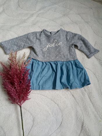 Robe manches longues effet 2 en 1