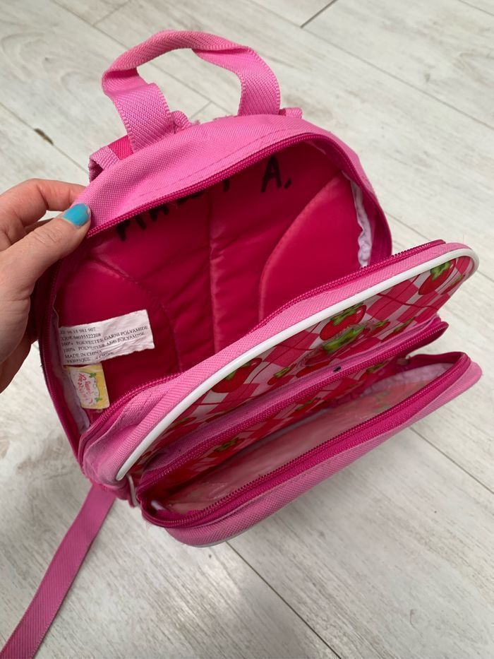 Sac à dos rose Charlotte aux fraises - photo numéro 4