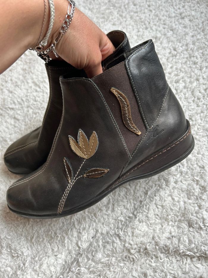 Bottines fleurs - photo numéro 3