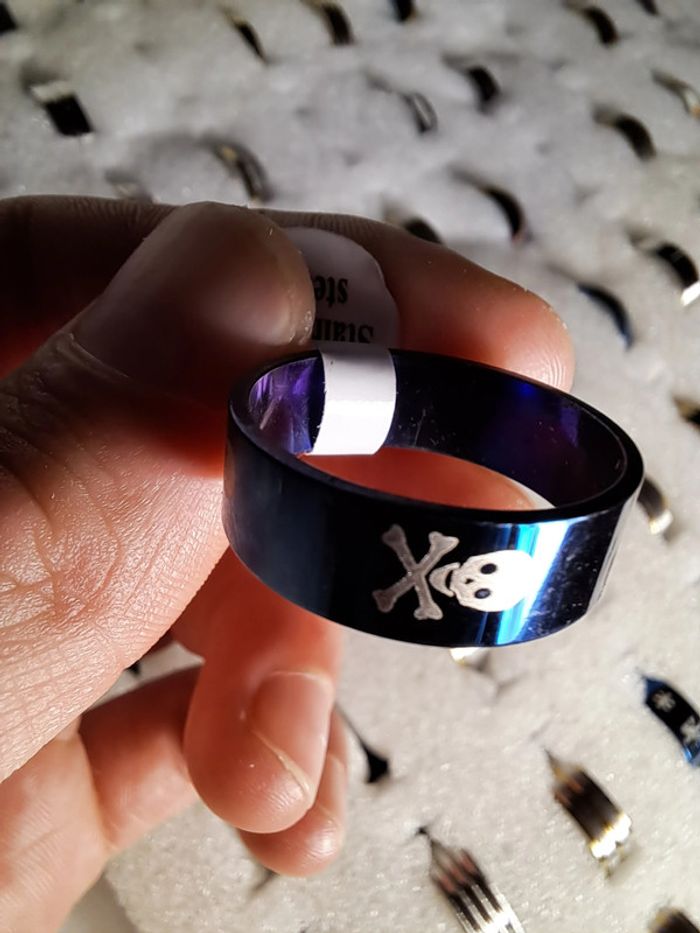 Bague acier inoxydable motifs - photo numéro 3