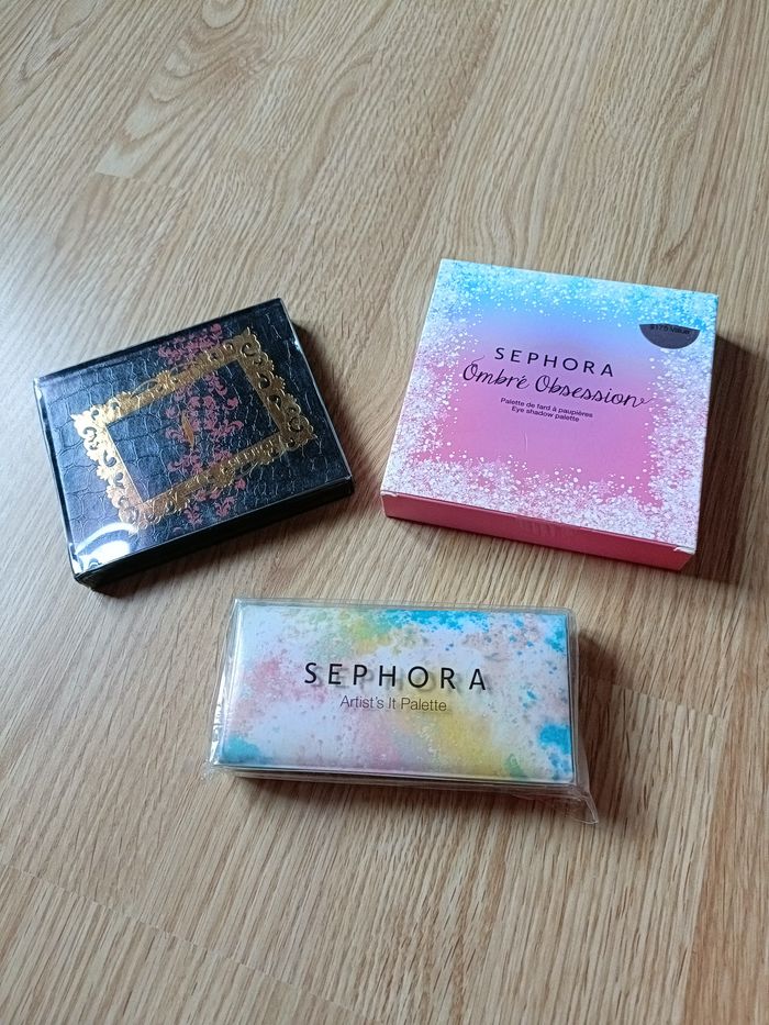 Lot de 3 palettes Sephora