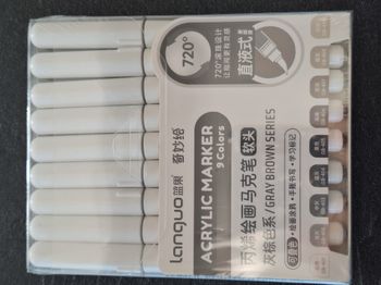 Boîte de 9 feutres acryliques Languo – Gray Brown Series