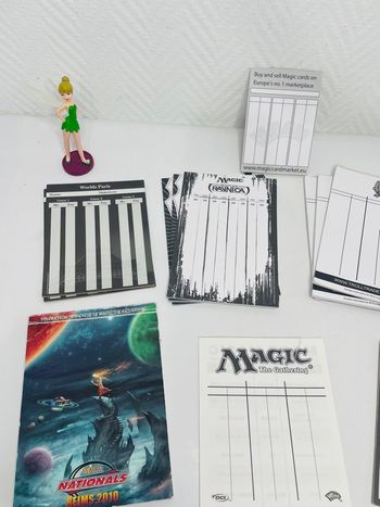 Lot de score pads Magic The gathering anciens (Nationals, Worlds…) 