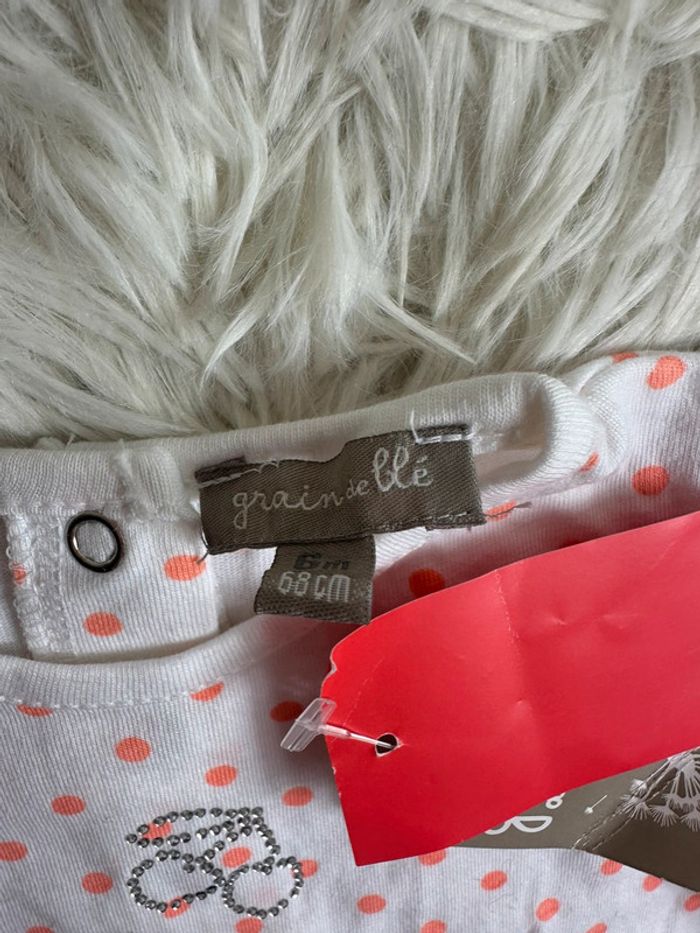 T-shirt grain de blé taille 6 mois - photo numéro 3