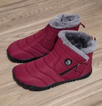 Botte d'hiver Mixte doublé chaude imperméable antidérapante fushia