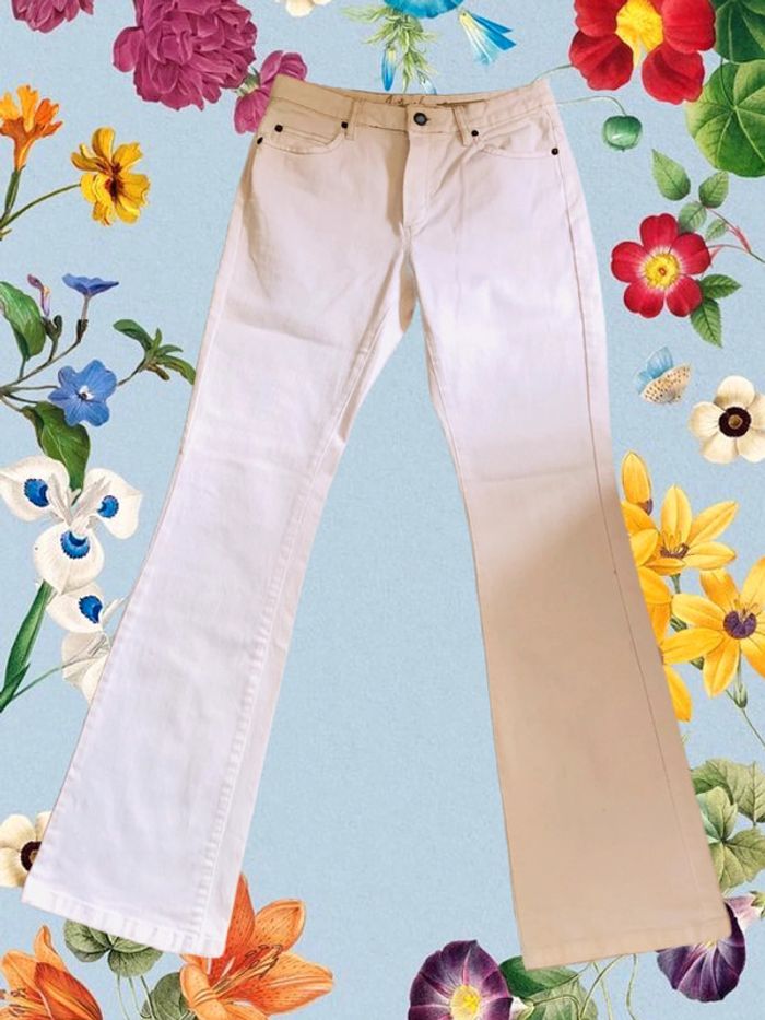 🦋Jean blanc coupe flare bootcut Y2k vintage années 2000 Active Wear white flared jean🌸 - photo numéro 3