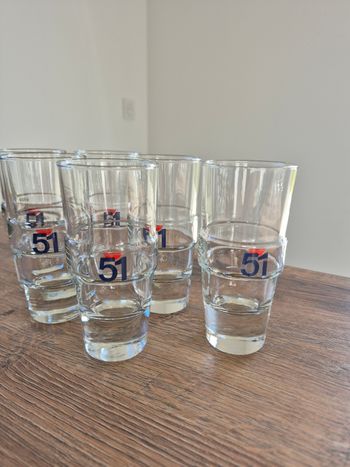 Lot de 6 verres "Pastis 51" NEUFS