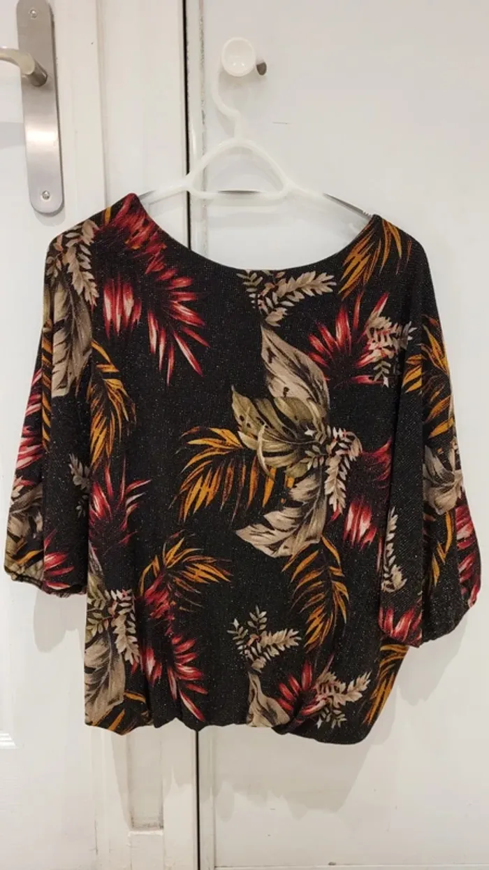 Blouse manches 3/4 chauve-souris - photo numéro 2