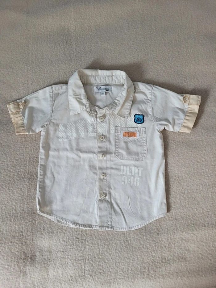 chemise manches courtes "tout simplement" 18 mois