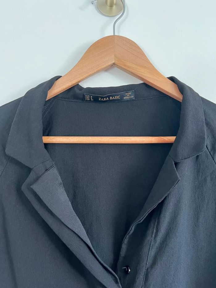 Robe chemise Zara noire - photo numéro 2