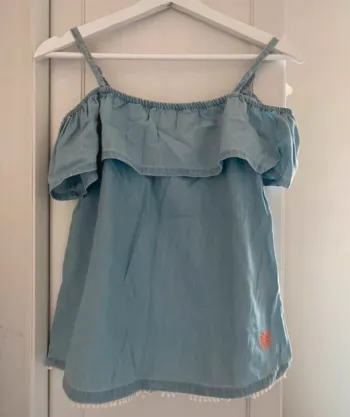 top effet jean épaules dénudées