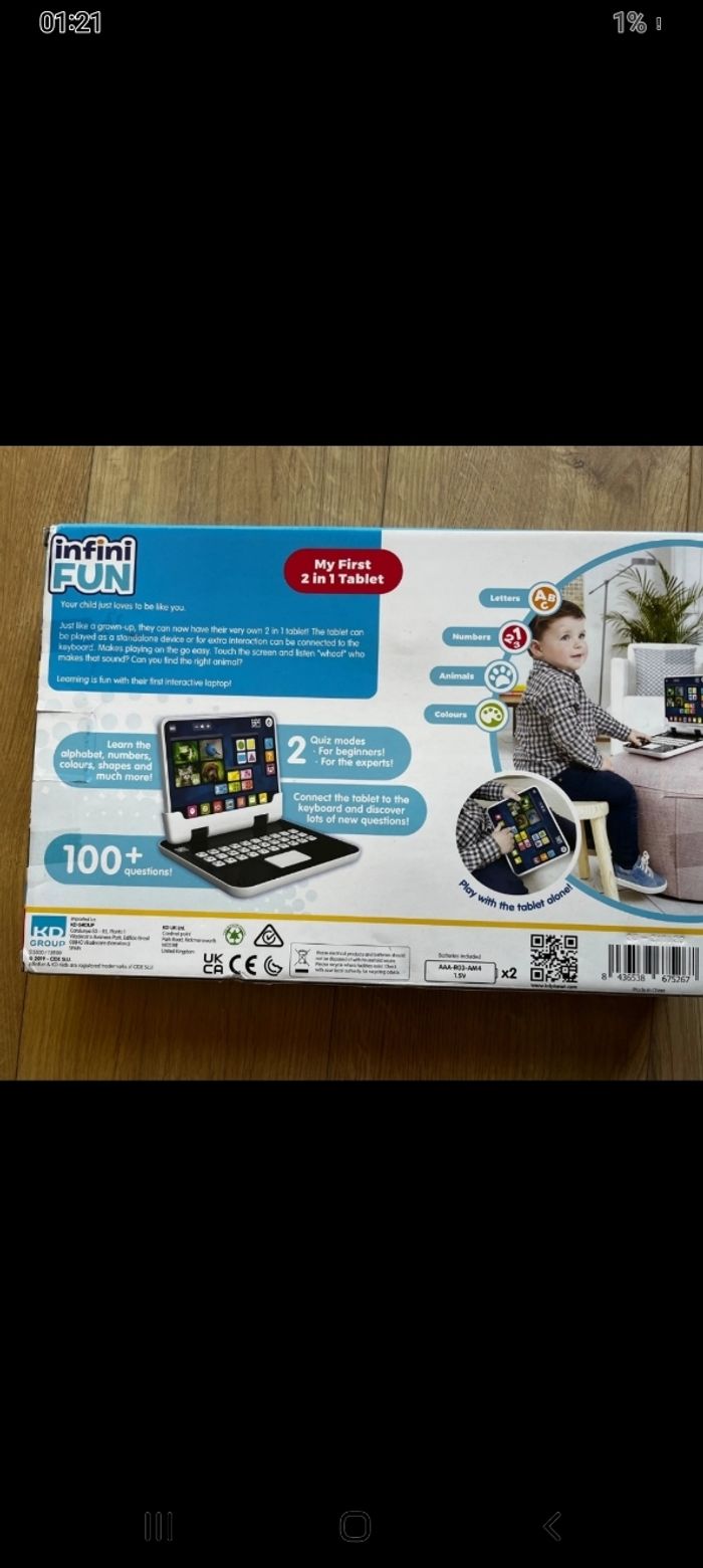 Tablette infini sun  2 ans et plus neuve sous blister - photo numéro 2