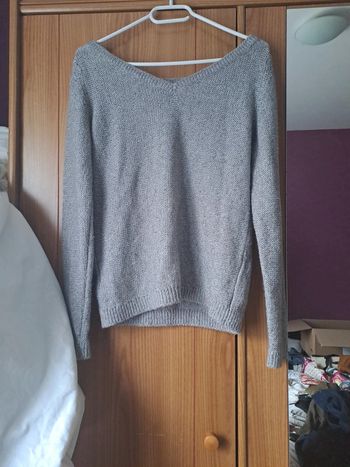 Pull gris doré