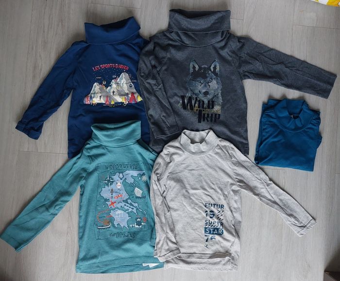 Lot de 5 sous pulls col roulé