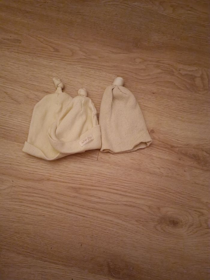 Lot de 3 bonnets naissance