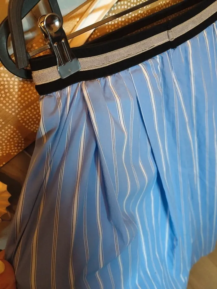 Jupe longue bleu rayée - photo numéro 5