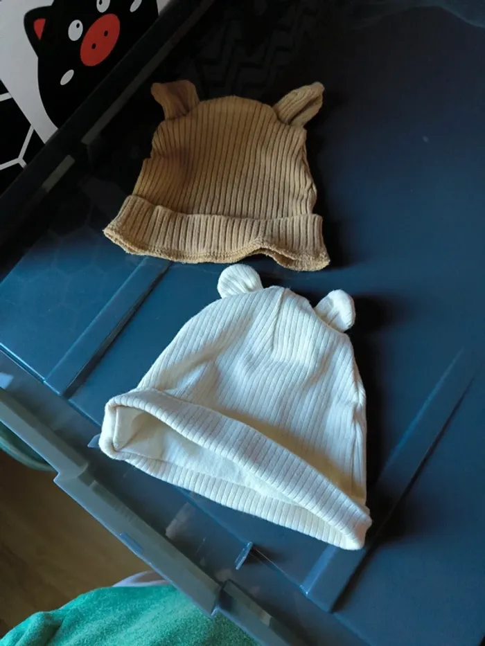 Lot 2 bonnets 0mois/prématuré