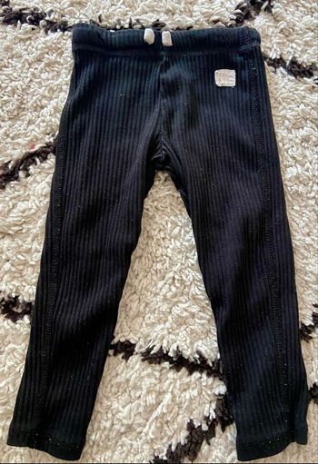 Legging cotele noir taille 18/24 mois Zara