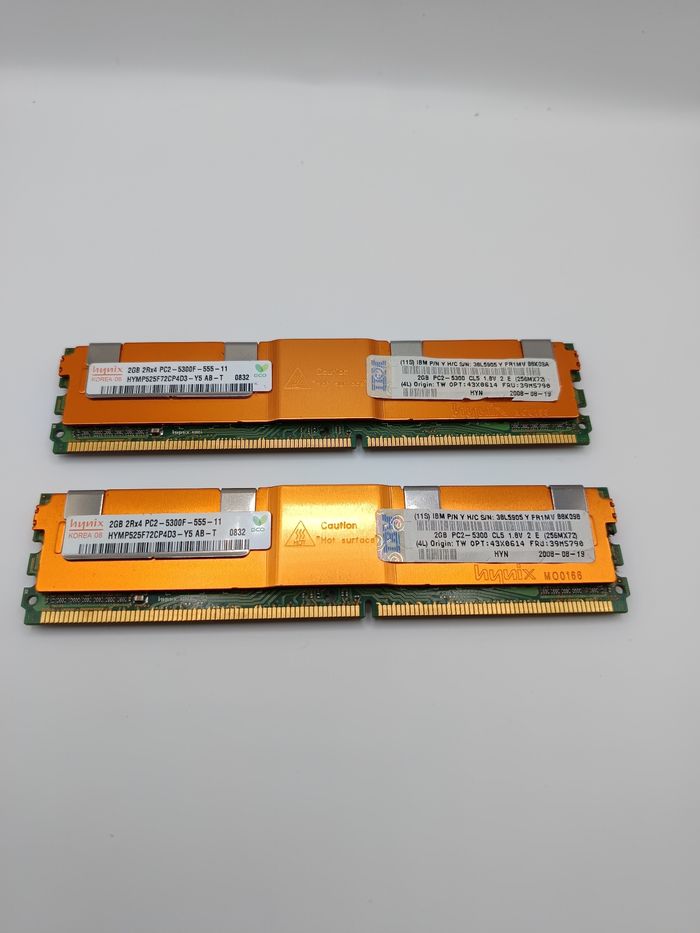 LOTS 2 CARTES DDR2 2GB 2Rx4 PC2-5300F-555-11
