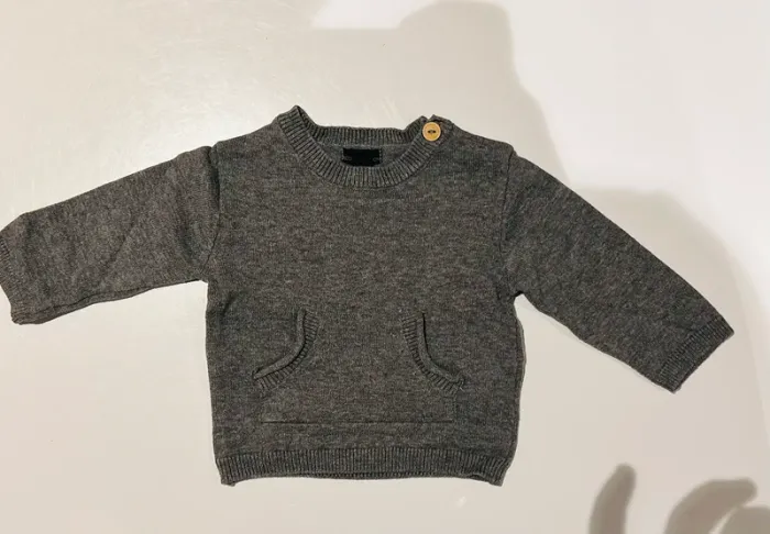 Pull gris garçon
