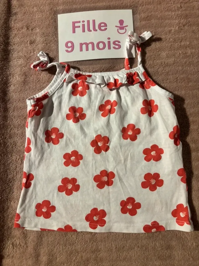 Lot de 2 débardeurs 9 mois - photo numéro 2