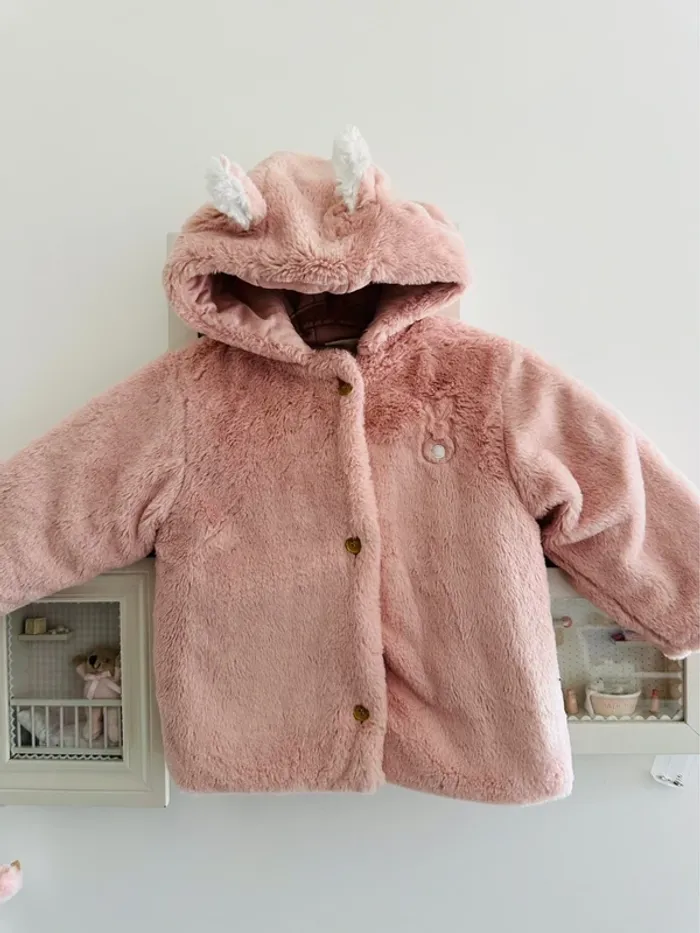 Manteau fioriture petit lapin tout doux