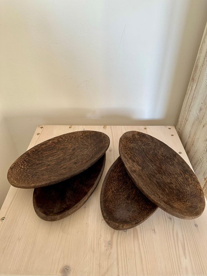 Lot de 4 assiettes ovales en coco - photo numéro 5