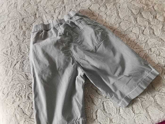 Short bermuda à rayures bleues en coton H&M 9-10 ans - photo numéro 3