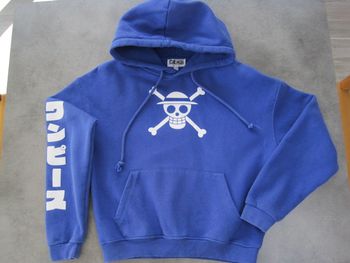 Sweat à capuche Jennyfer One Piece bleu taille XS