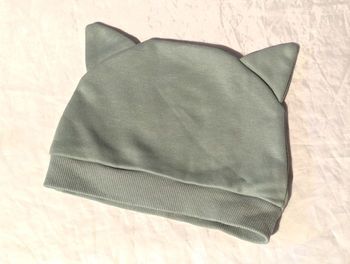 Bonnet Vert Oreilles Pointues Bandeau Inférieur Elastique Vêtement Accessoire Petits Enfants Bébés
