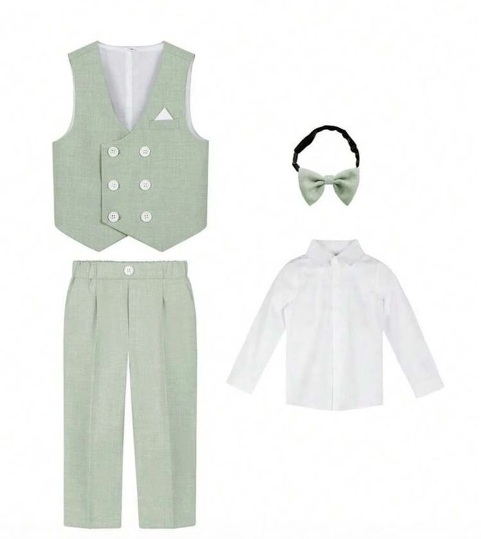 Costume 3 pièce garçon 3-4 ans vert - photo numéro 2