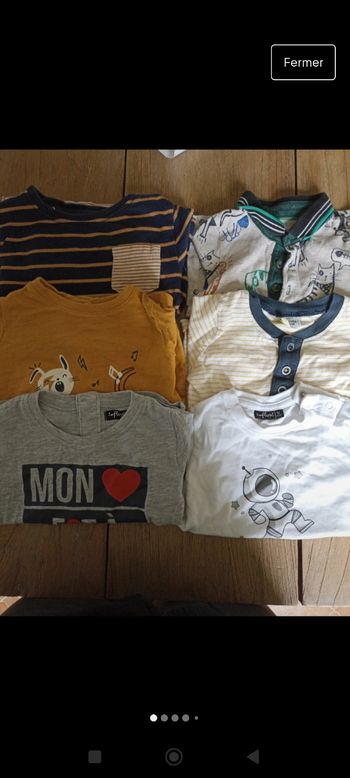 Lot de 6 t-shirt manches longues 12 mois