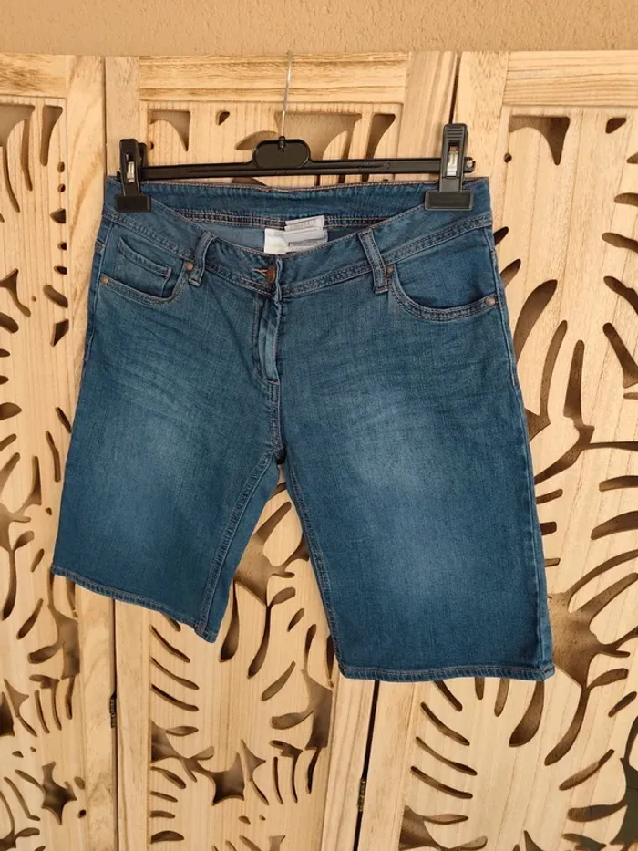 Bermuda en jean T 38 Camaïeu - photo numéro 3