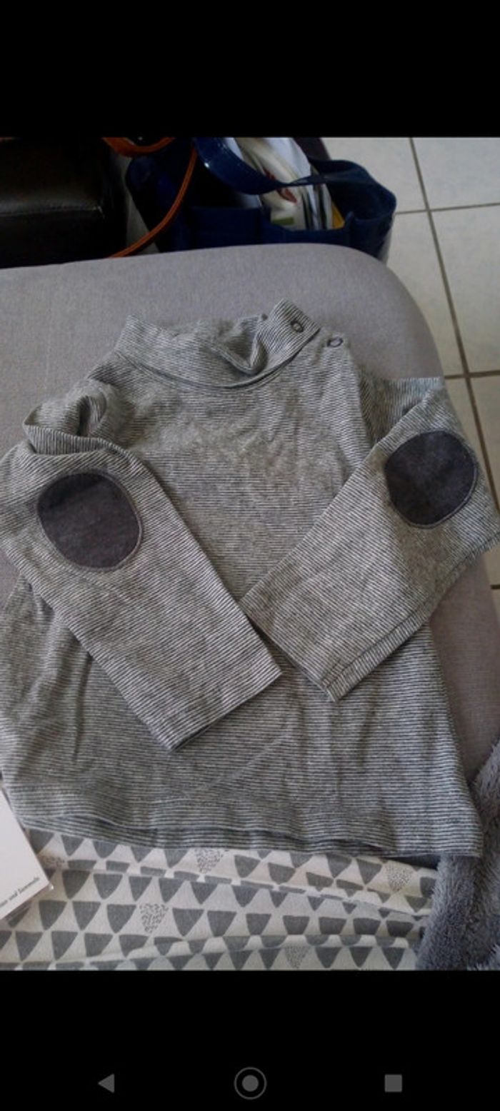 Sous pull col roulé à rayures Babibou