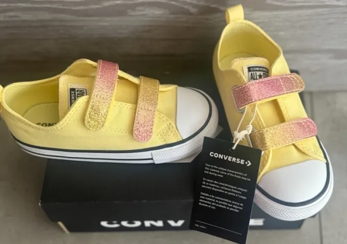 Converse all star basket à sractch jaune 26 neuve avec étiquette - photo numéro 2