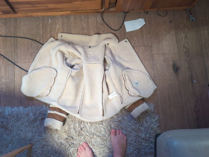 Perfecto ikks suédine et simili laine mouton - photo numéro 3