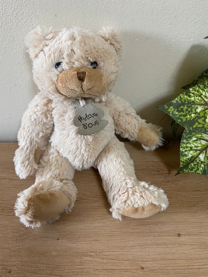 Doudou ours beige câlin ours histoire d’ours excellent état - photo numéro 2